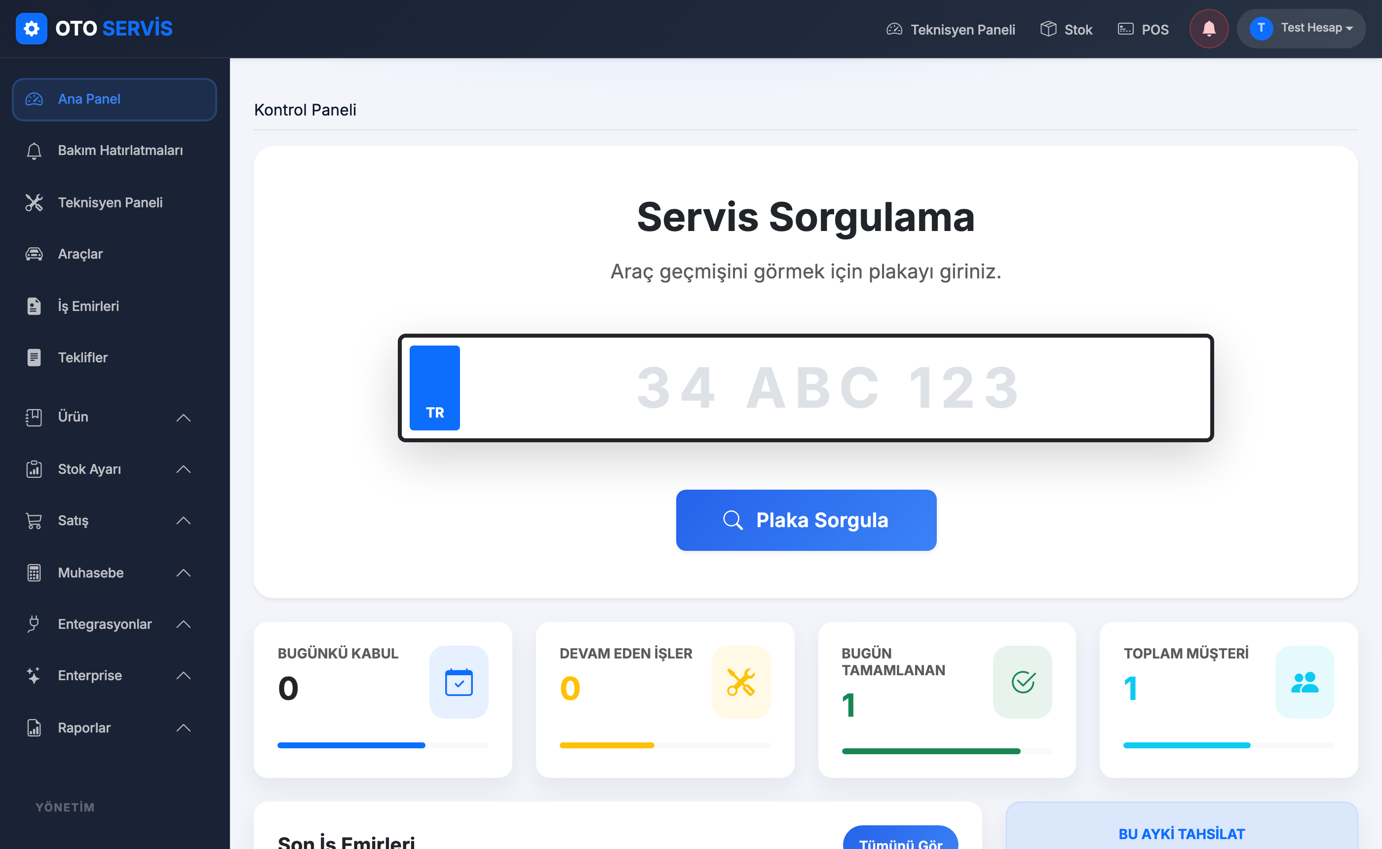 Oto servis yedek parça stok listesi
